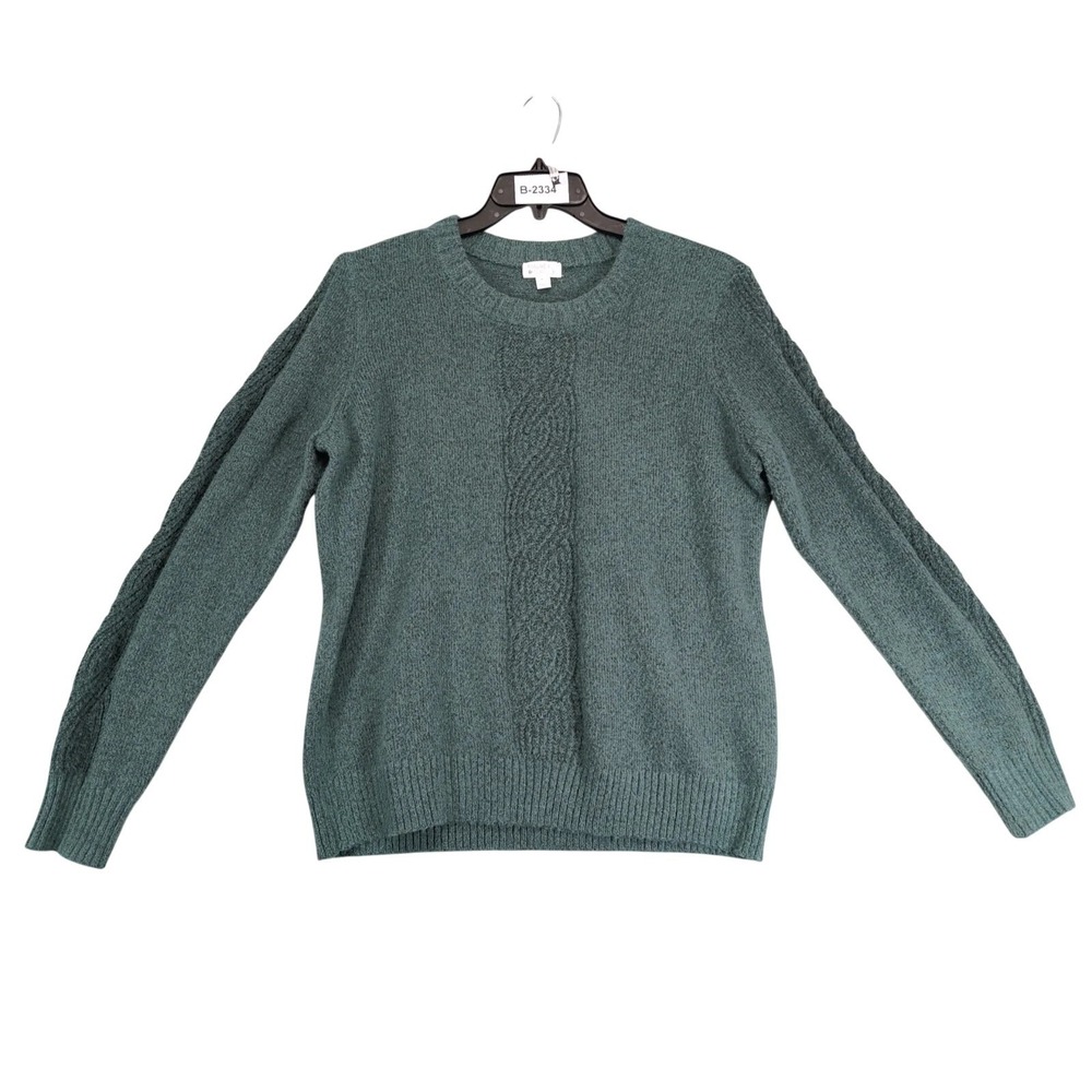 Market & Spruce Sage Green Pullover Sweater Womens XL Soft Textured Knit Cozy